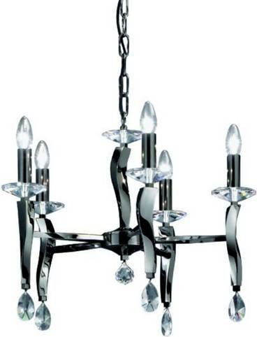 Brumberg Pendelleuchte in Schwarzchrom mit E14 Glühlampe - Bild 1