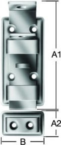 VORMANN Sicherheits-Schlossriegel gerade aus Stahl, Farbe: schwarz/silber, B: 48 mm, L: 120 mm - Bild 1
