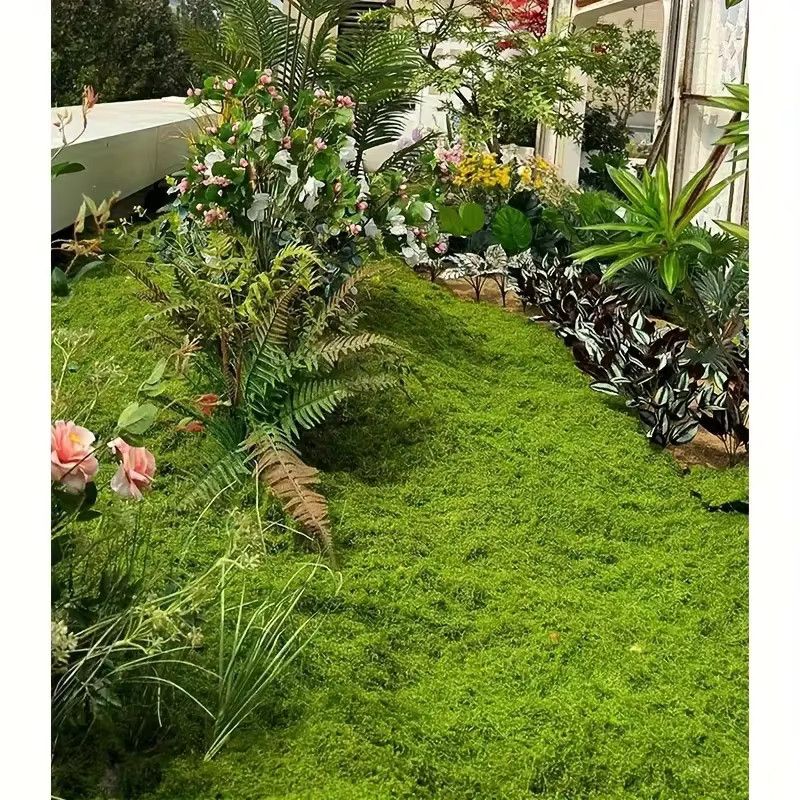 Pavem Künstlicher Moos-Teppich in Dunkelgrün, B/B: 100 x 100 cm - Bild 2
