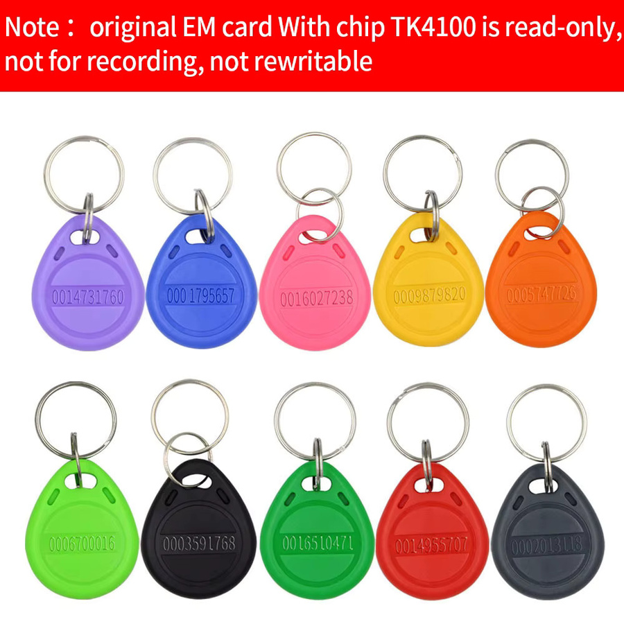 10er Set LUCKING DOOR RFID Schlüsselanhänger TK4100 125 kHz Access Control Keyfob in Grün - Bild 2