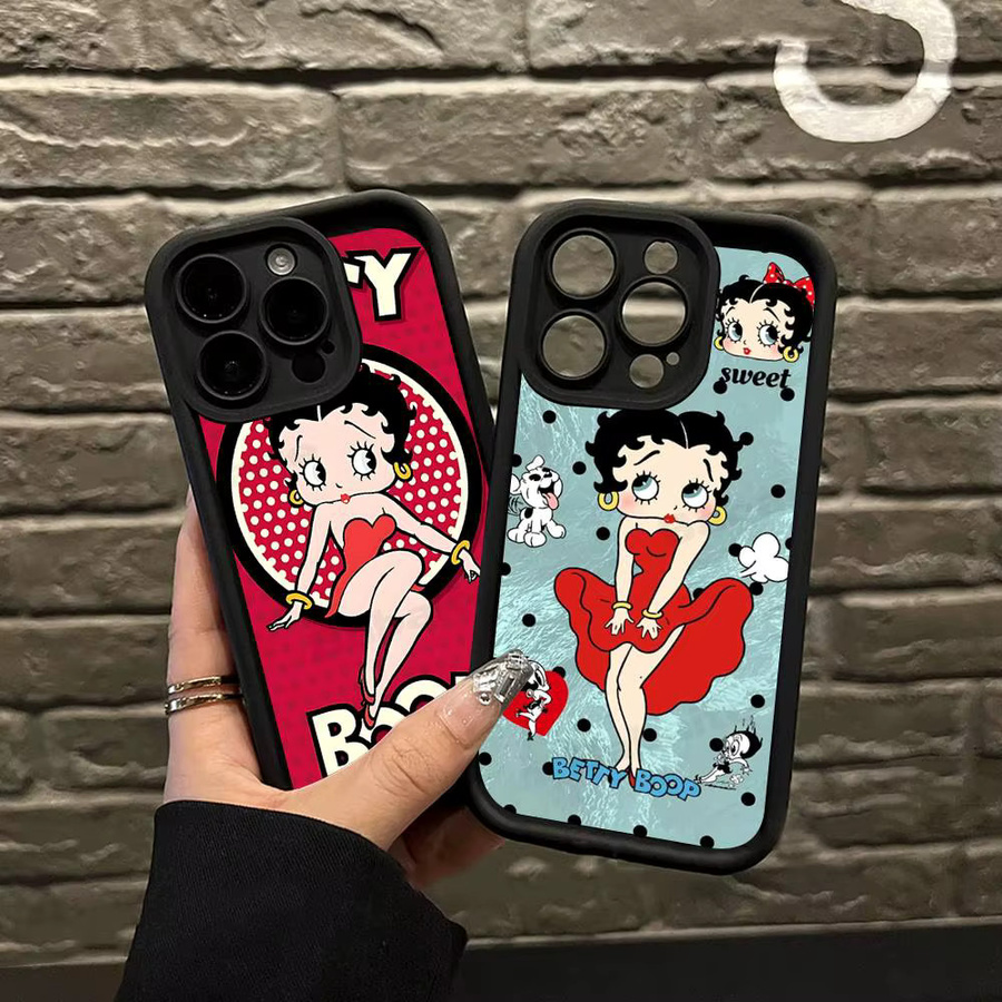 Stoßfeste Silikon Handyhülle Anime B-Bettys B-Boops für iPhone 17 16 15 14 13 12 11 Pro Max Plus in Multicolour - Bild 3