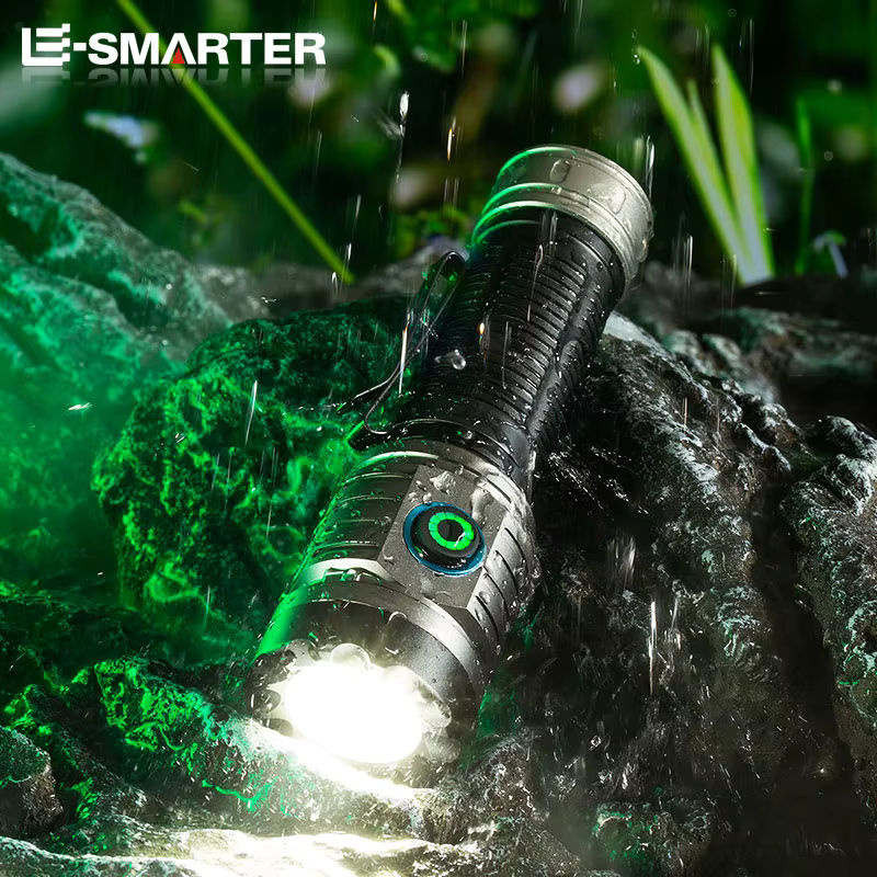 ESMARTER Mini LED Taschenlampe aus Aluminiumlegierung, wiederaufladbar, Schwarz mit Clip - Bild 6
