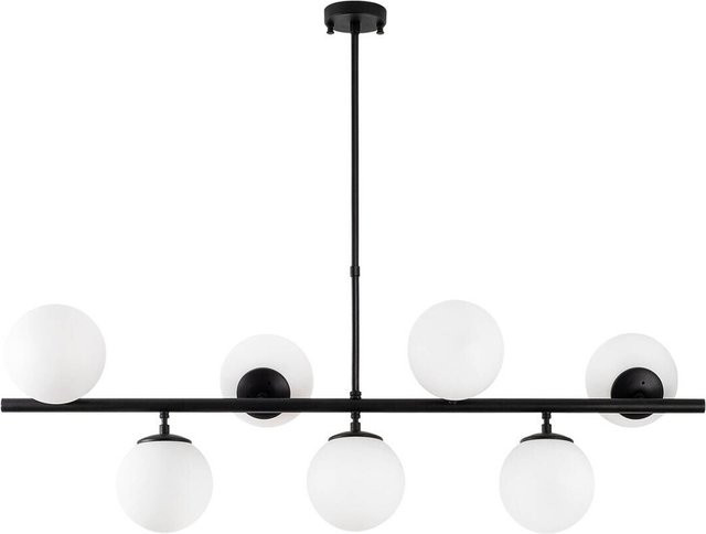 Opviq Deckenleuchte Fazli-10525 in Schwarz und Weiß mit Glas, Höhe: 85 cm, Breite: 113 cm, Tiefe: 40 cm, E14, 7 Brennstellen - Bild 1