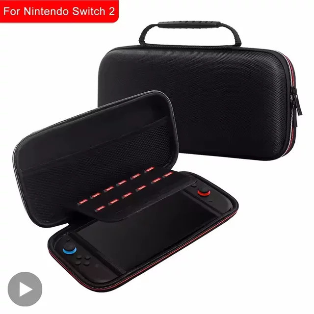 AyeBeau Schutzhülle für Nintendo Switch 2 in Schwarz mit Spielkarten-Etui - Bild 1