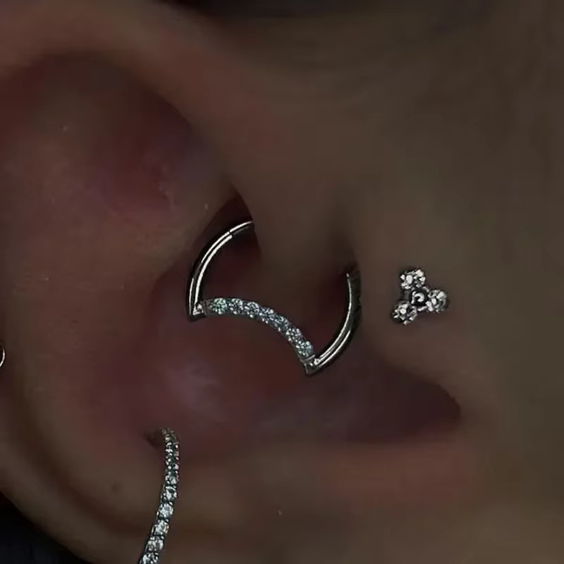 ZOORBODY JEWELRY Nasenring Titan, Zirkonia, Silber, Unisex - Bild 3