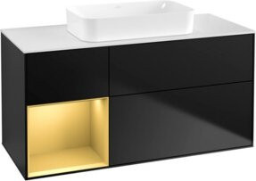 V&B Waschtischunterschrank Finion in Blau Lacquer, B/T: 120 x 60 cm - Bild 1