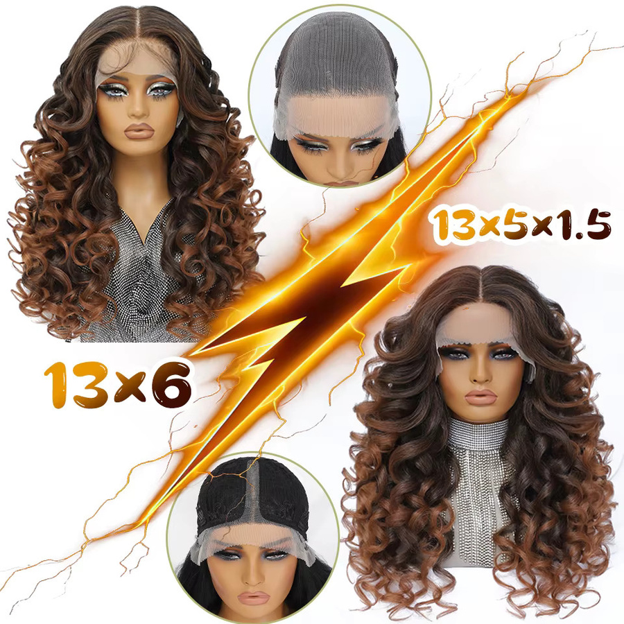 Latisha Synthetische HD-Lace-Front-Perücke, lockig, Damen - Bild 3