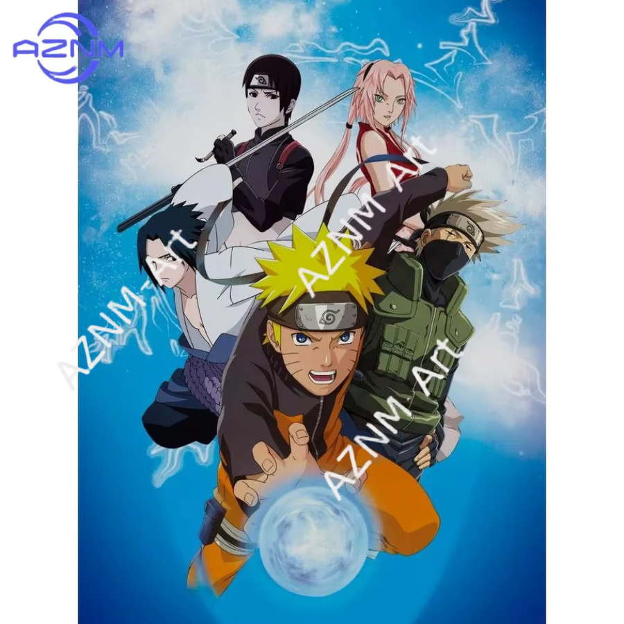 KAYOU Malen nach Zahlen Set Naruto Shippuden Leinwandgemälde Wandkunst Mehrfarbig - Bild 2