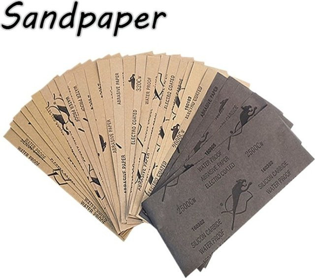 Wasserfestes Siliziumkarbid-Schleifpapier-Set für Holz, Metall und Auto zum Polieren und Schleifen - Bild 1
