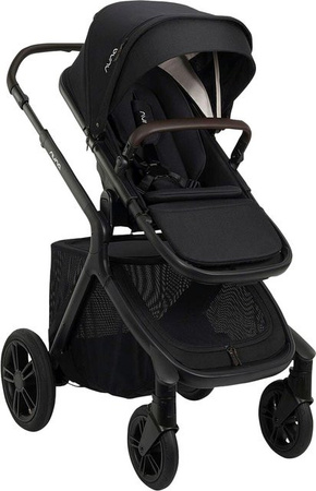Nuna Kombikinderwagen DEMI icon in Schwarz mit Kunstleder und Merino