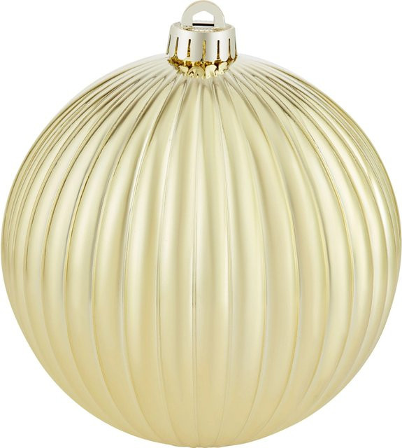OBI Weihnachtskugel aus Kunststoff in Gold, Durchmesser: 14 cm - Bild 1