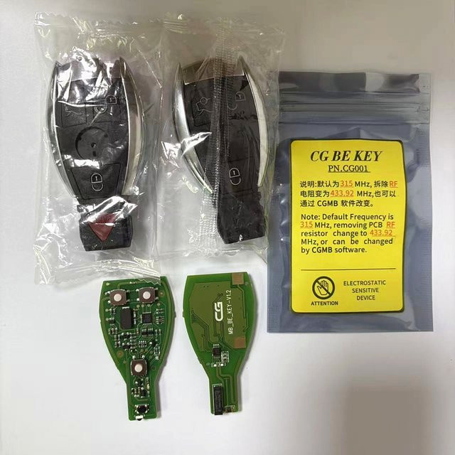 5 Stück CGDI MB CG BE Key V1.2 Autoschlüssel für Benz FBS3 315 MHz/433 MHz in Schwarz - Bild 1
