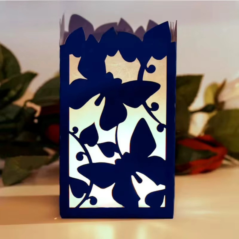 3D Schmetterlings Laterne Stanze aus Carbonstahl für DIY Scrapbooking und Bastelarbeiten in Blau - Bild 2