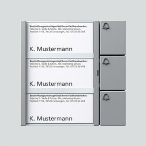 Siedle&Söhne Tasten-Modul si/met TM 612-3 SM in Silber und Grau - Bild 1
