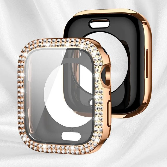 Apple Uhrenzubehör Hülle mit Displayschutz, Roségold, Diamant, Kristall - Bild 1