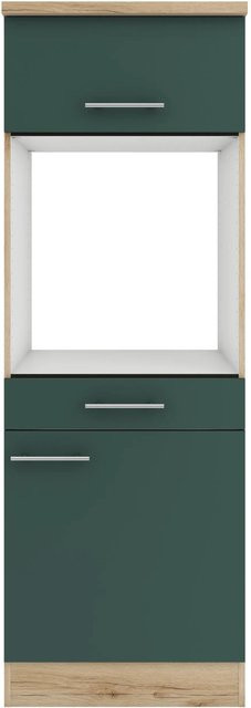 OPTIFIT Savona405 Küchen-Geräteumbauschrank in Steingrün mit Türen und Schubladen, Breite: 60 cm - Bild 1