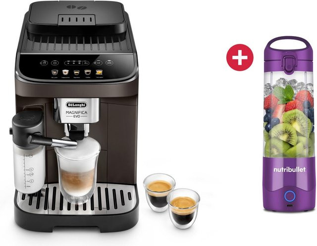 De'Longhi Magnifica Evo ECAM 293.61.BW Kaffeevollautomat in Schwarz inklusive nutribullet NBP003PU Smoothie Maker - Bild 1