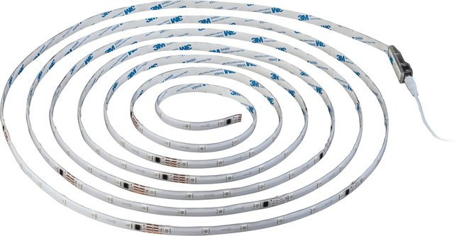 LIVARNO HOME RGB LED-Band 5 m, dimmbar mit Fernbedienung, Multicolor und Weiß, selbstklebend und kürzbar - Bild 1
