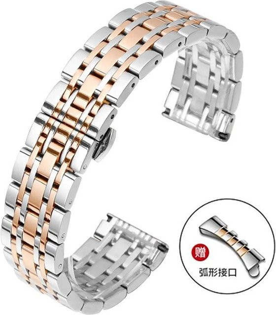 Freesh Uhrenarmband Edelstahl, Schwarz, Unisex, 14 mm - Bild 1