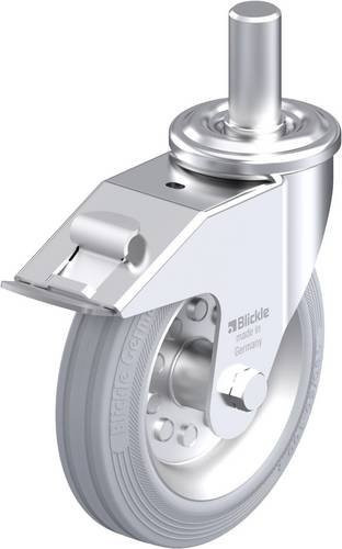 Blickle Stahlblech-Lenkrolle LEZ-VE 180R-27-FI-SG in Silber, Rad-Durchmesser: 180 mm, Tragfähigkeit: 170 kg - Bild 1