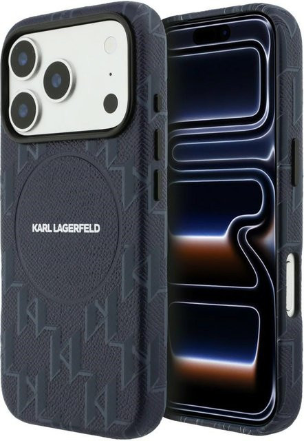 Karl Lagerfeld MagSafe Hülle für Apple iPhone 17 Pro mit KL Monogram Logo in Blau - Bild 1