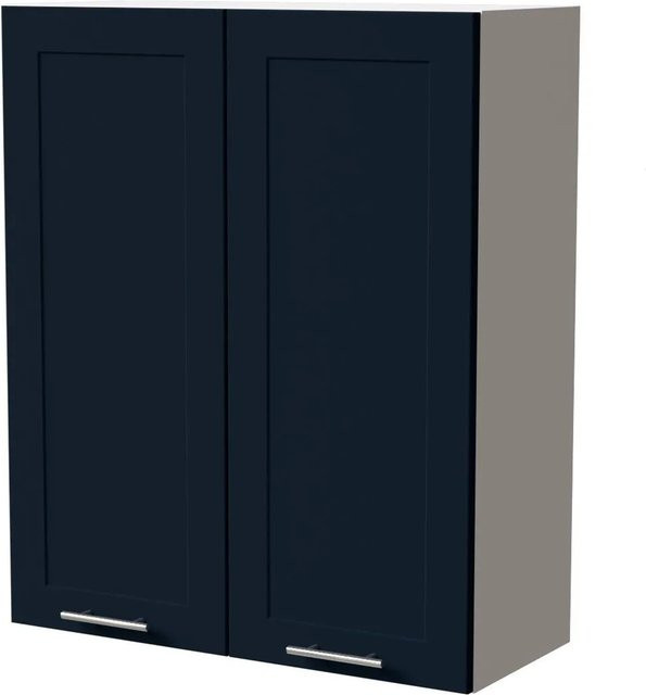 Feldmann-Wohnen Hängeschrank Oslo Küchenschrank Weiß und Indigo Matt mit Soft-Close-Türen, B/T/H: 80 x 32,5 x 96 cm - Bild 1