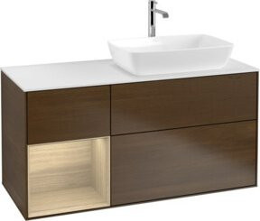 V&B Waschtischunterschrank Finion mit Wandbeleuchtung, Farbe: Weiß, Breite: 120 cm, Tiefe: 50,1 cm, Höhe: 50,1 cm - Bild 1