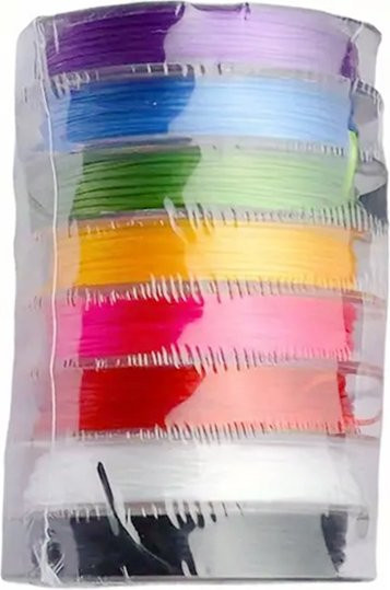 wlyees Armband Zubehör, elastische Linie, bunt, 0,8 mm, Unisex - Bild 1