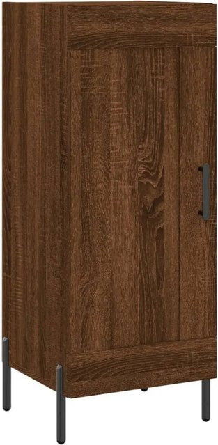 vidaXL Sideboard in Braun Eichen-Optik, modernes Design aus Holzwerkstoff und Metall, B/T/H: 34,5 x 34,5 x 90 cm - Bild 1