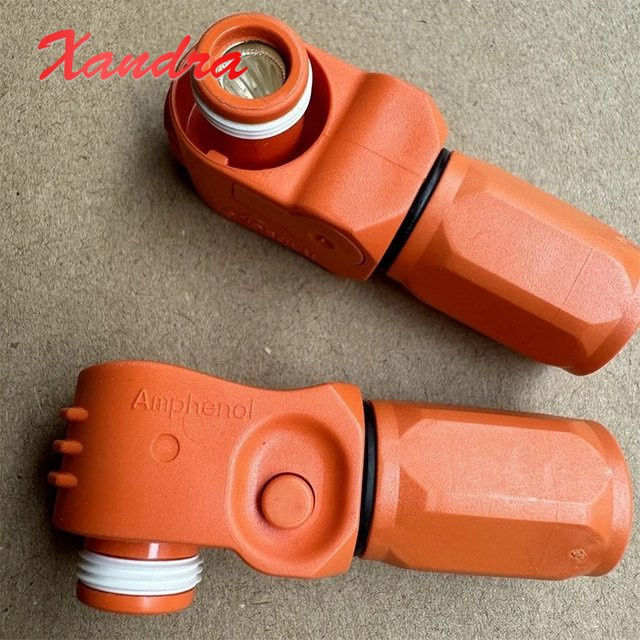 Amphenol New Energy Storage Quick-Connect Single-Core Terminal Adapter 120A 1000V Wasserdichter Steckdose Stecker in Orange - Bild 1