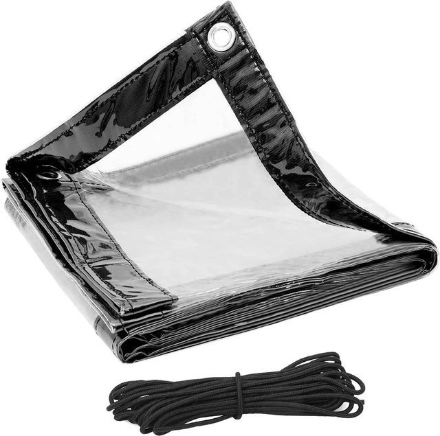 WOLTU PVC Abdeckplane Transparent mit Ösen und Seil B/B: 3 x 3 m - Bild 1