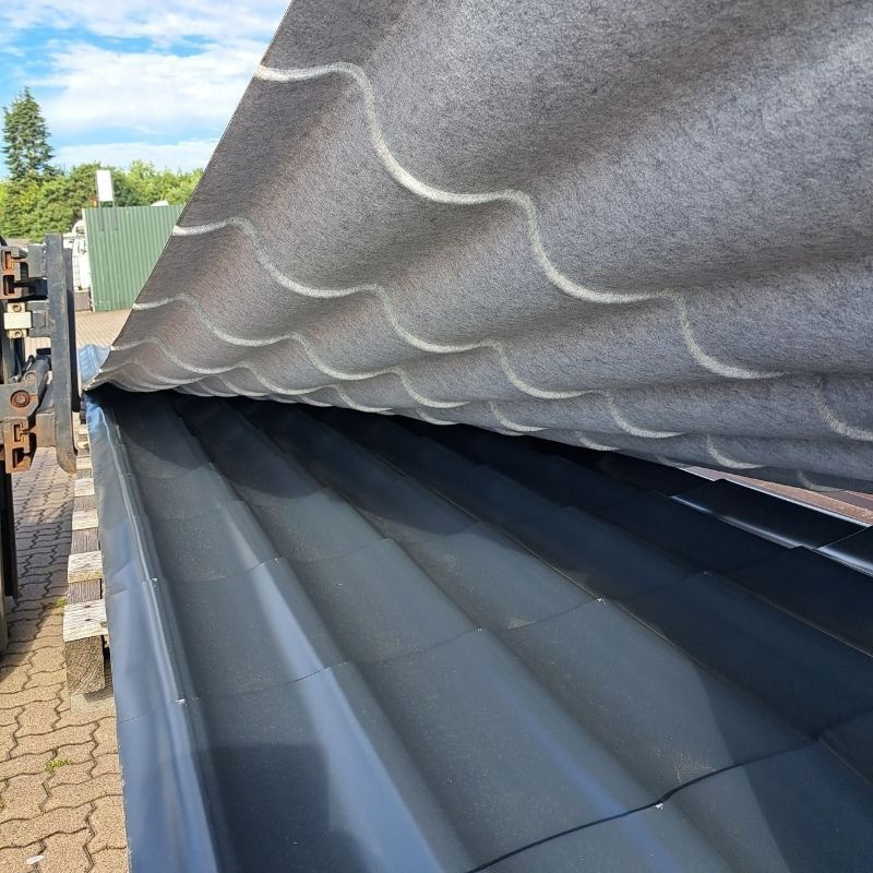 Friedrich von Lien AG Pfannenblech Typ 2 aus Aluminium in Anthrazit, 3 Stück, 6,00 m Länge - Bild 1