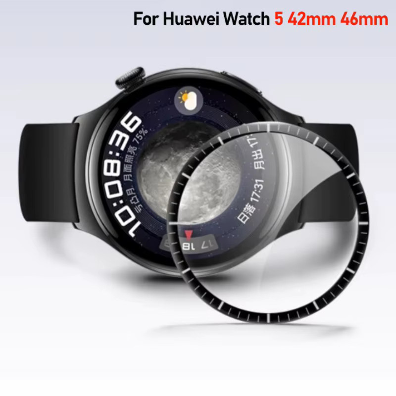 FancyWrist Displayschutzfolie für Huawei Watch 5, 42 mm/46 mm, Schwarz - Bild 6