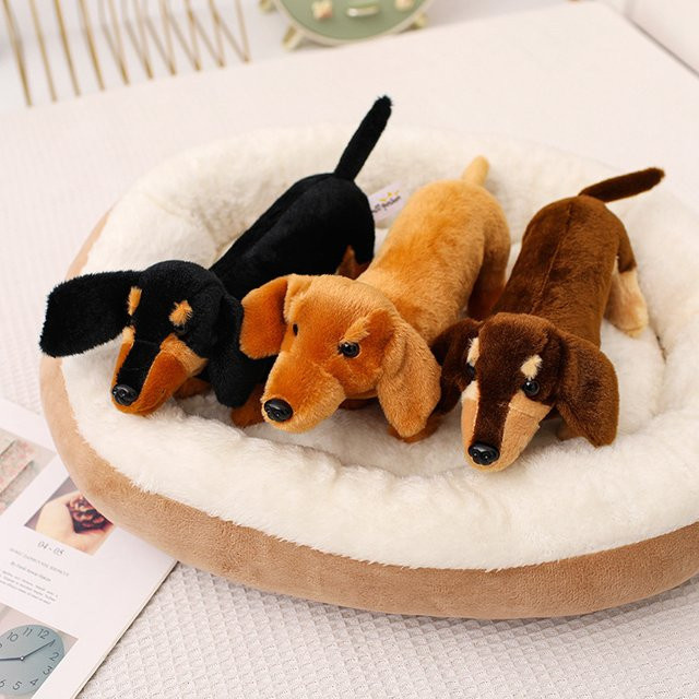 Dora Cool Wurst Hund Stofftier Plüsch Spielzeug, 25cm, Braun - Bild 1