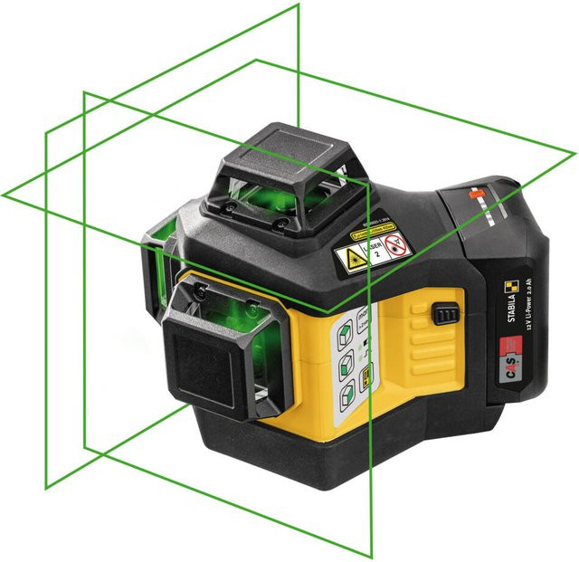 Stabila LAX 600 G Multilinienlaser selbstnivellierend mit 3 x 360 Grad grünen Laserlinien, 7-teiliges Set mit Akku und Ladegerät, Reichweite bis 40 m - Bild 2