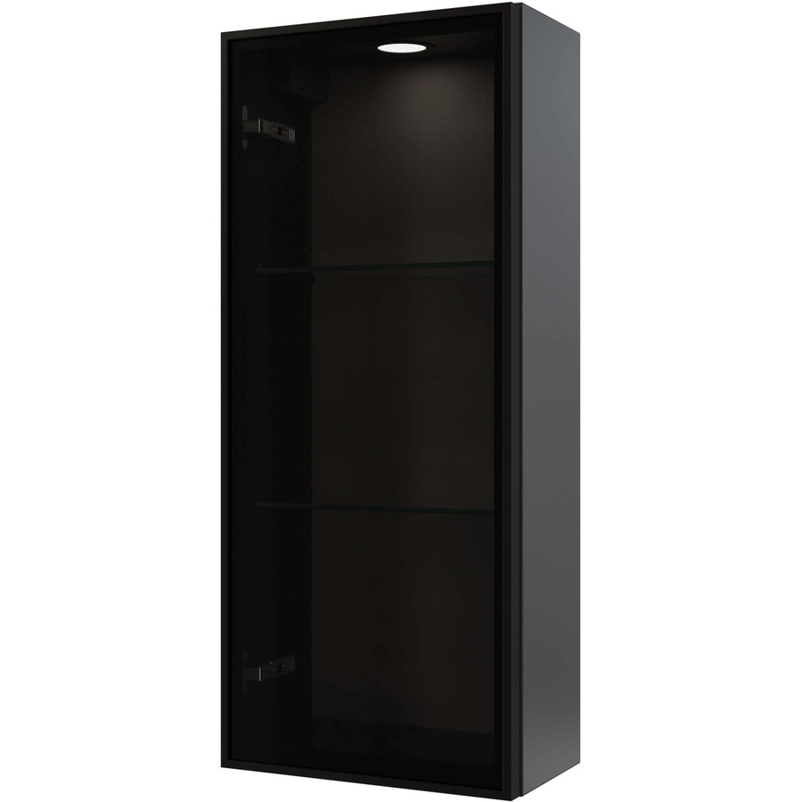 Pelipal Vitrinen-Wandschrank Quantum 05 in Anthrazit mit Rauchglas und LED-Beleuchtung, Breite: 30 cm, Höhe: 170 cm - Bild 2
