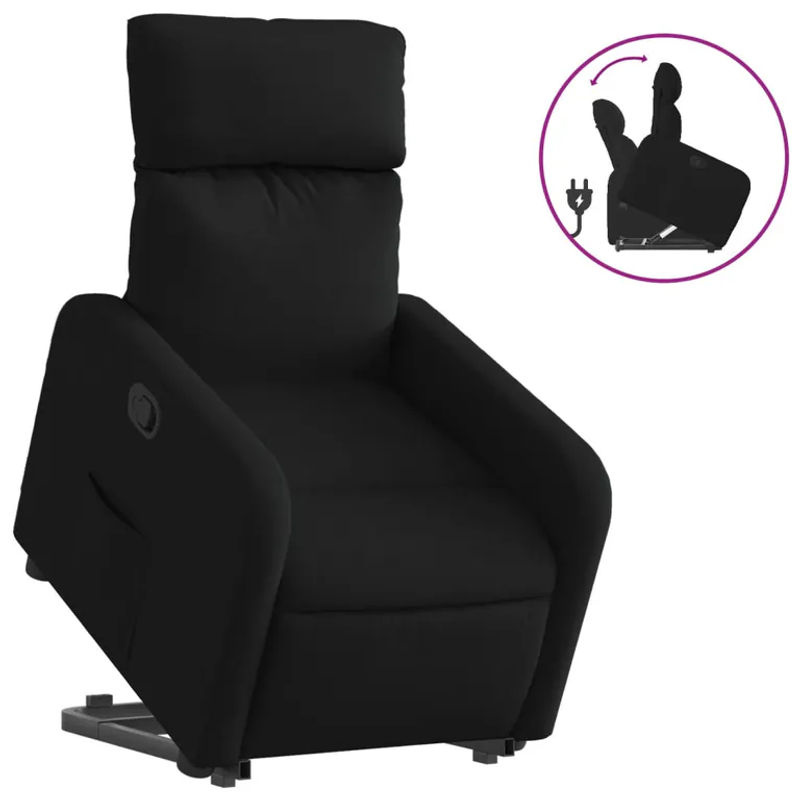 Vidaxl Aufstehhilfe für Sessel für Senioren, Schwarz, Stoffbezogen - Bild 7