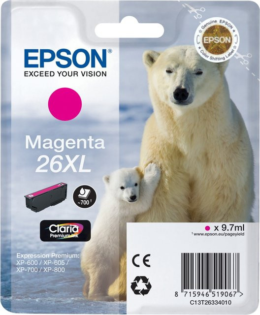 Epson 26XL Druckerpatrone Pink C13T26334010 Inkjet Tintenpatrone - Bild 1