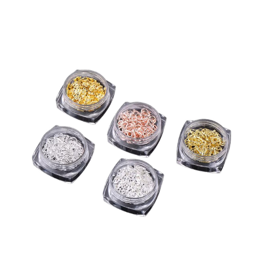 SWEET TREND Nageldekoration Weidenbögen aus Metall, Gold und Silber, 3 Stück - Bild 6