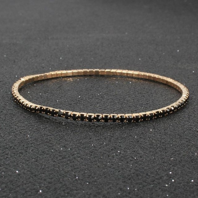 Rui Di Tennisarmband, Zirkonia, Gold, schwarz, Damen - Bild 1