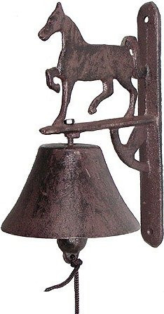 Türglocke Pferd im Antik-Stil aus Gusseisen in Braun - Bild 1