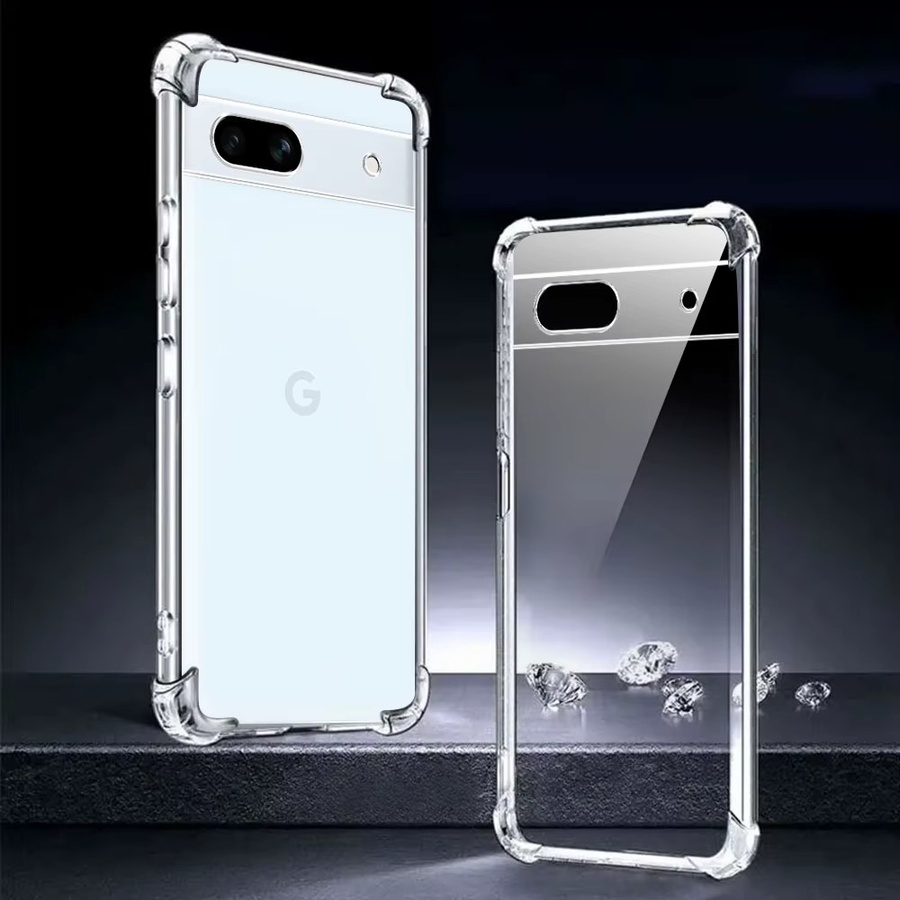 Stoßfeste Airbag-Schutzhülle aus transparentem TPU-Silikon für Google Pixel 7, 8 Pro, 6A, 8A und 7A - Bild 2
