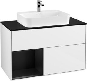 V&B Waschtischunterschrank Finion 100 in Weiß lackiert, B/T/H: 100 x 50,1 x 50,1 cm - Bild 1