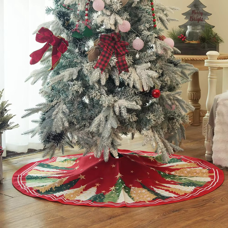 VIKAMA Weihnachtsbaumbasis Baumrock mit floralem Design, Durchmesser: 60 cm - Bild 2