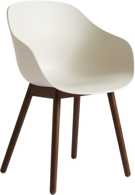 HAY About A Chair AAC 212 mit Armlehnen in Beige und Holzgestell mit organischem Design - Bild 1