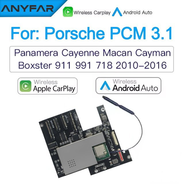 ANYFAR Wireless Carplay Modul und Android Auto Adapter für Porsche PCM 3.1 und PCM 4.0 in Schwarz - Bild 1