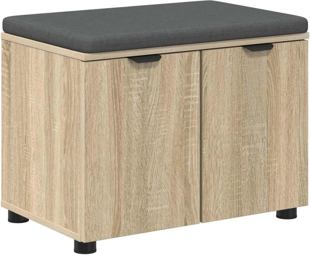 vidaXL Flurbank mit Kissen und Schuhregal in Sonoma-Eiche, B/T/H: 60 x 38 x 46 cm - Bild 1