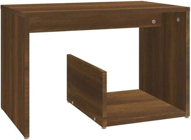vidaXL Beistelltisch in Eiche Braun aus Holzwerkstoff, modern und rechteckig, B/T/H: 59 x 36 x 38 cm - Bild 1