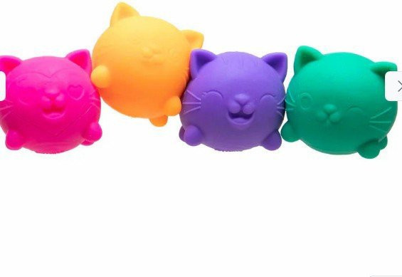 NeeDoh Teenie Cool Cats, 3er-Pack, Mini-Katzen-Fidget-Spielzeuge, weich, quetschbar - Bild 1