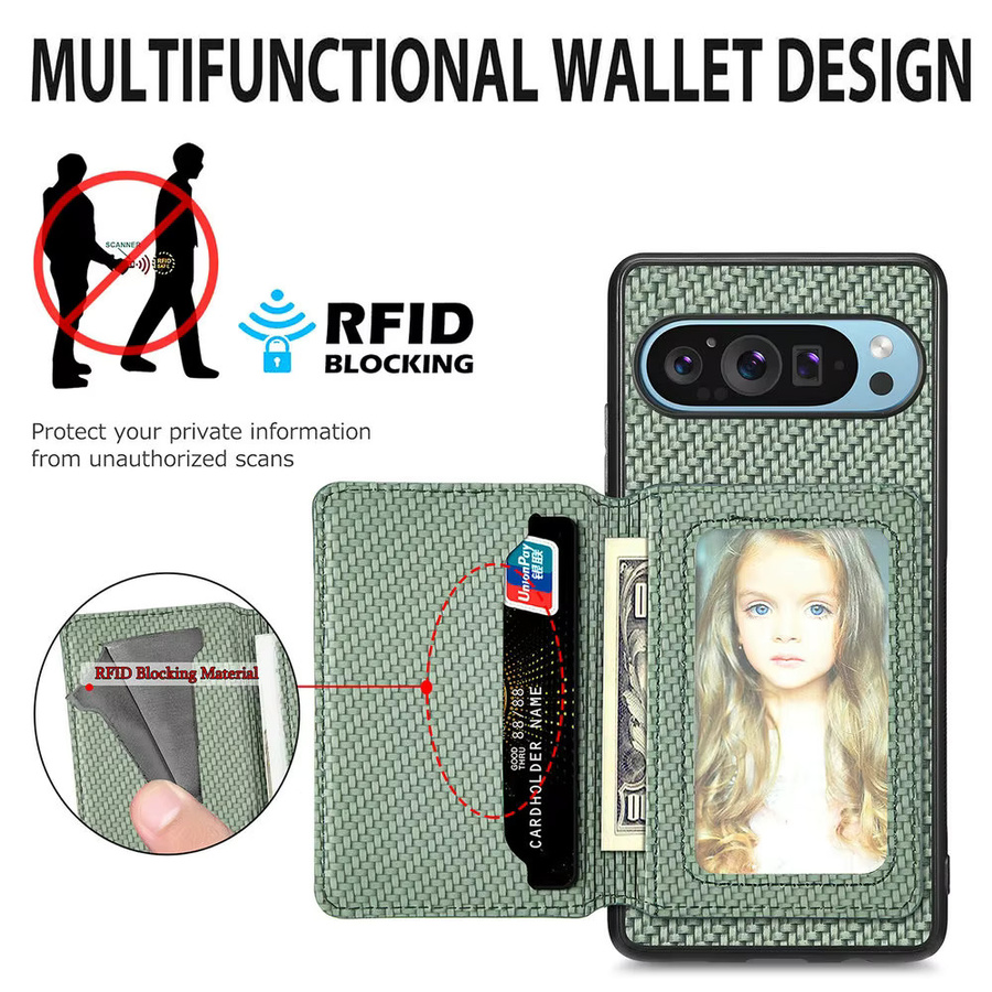 Leder Handyhülle mit RFID-Schutz für Google Pixel 10 9 Pro XL 8 7 6 Flip Case in Braun - Bild 2